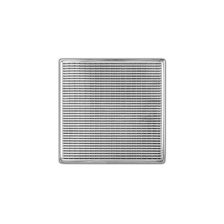 Infinity Drain 5"x5"Strainer W/WdgeWire DecPlate and 2"Throat-SatinStainless -WD 5 W_5_SS
